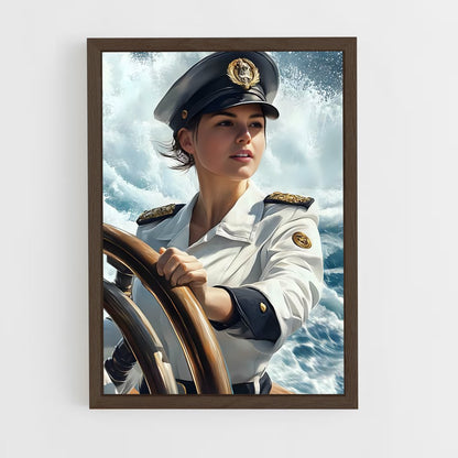 ap-ship captain-9 cadre Bois foncé