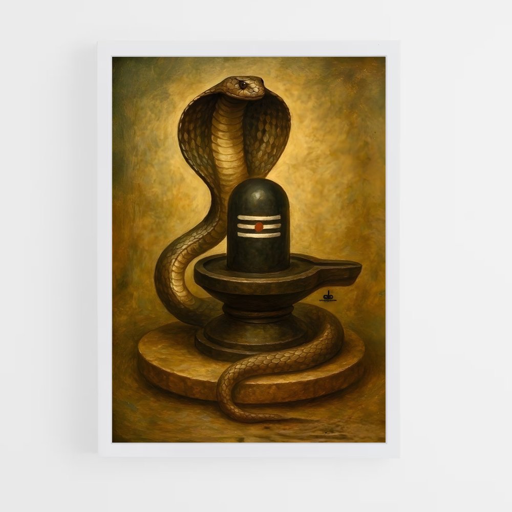 ap-shiva lingam-10 cadre Blanc