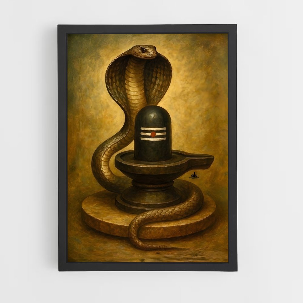 ap-shiva lingam-10 cadre Noir