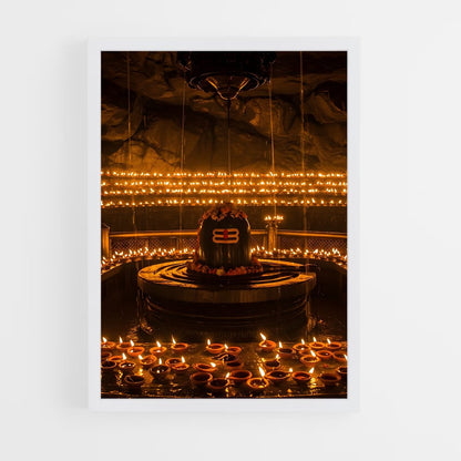ap-shiva lingam-6 cadre Blanc