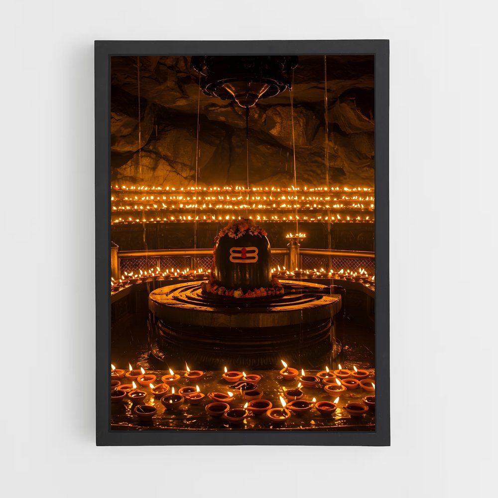 ap-shiva lingam-6 cadre Noir