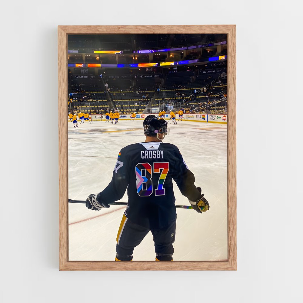 ap-sidney crosby-8 cadre Bois clair