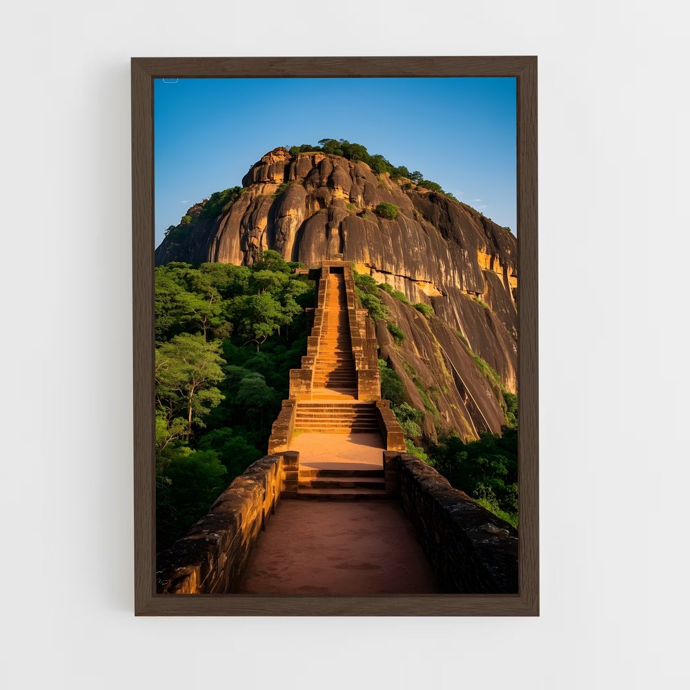 ap-sigiriya rock fortress-5 cadre Bois foncé