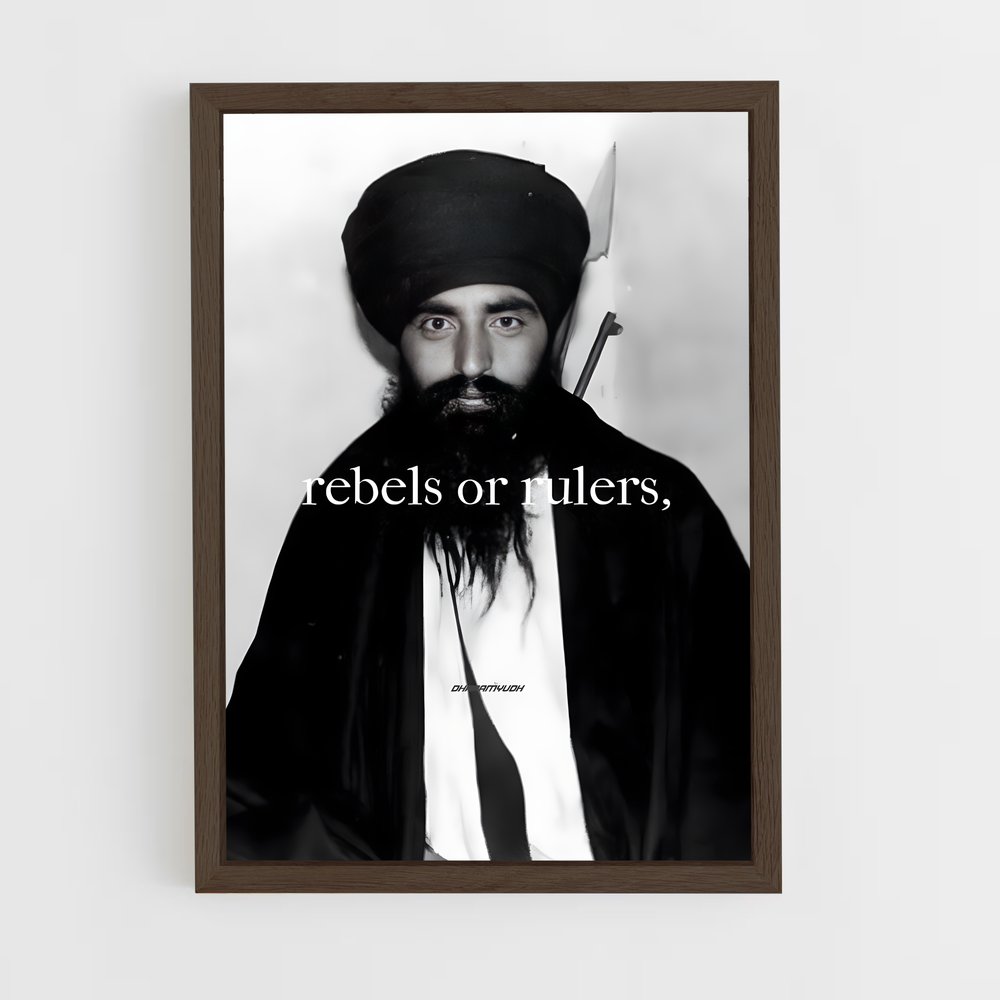 ap-sikhism-8 cadre Bois foncé