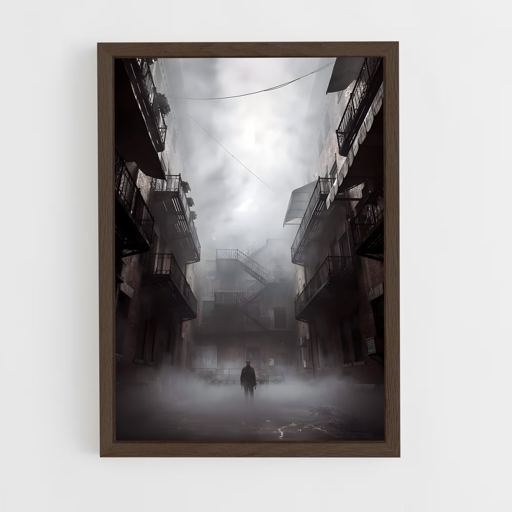 ap-silent hill-10 cadre Bois foncé