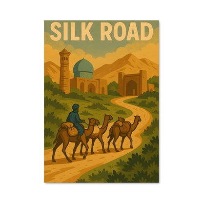 Poster Voyage sur la Route de la Soie
