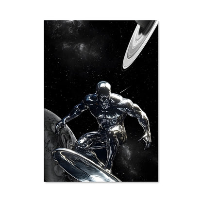 Poster Silver Surfer dans l'Univers
