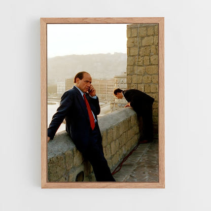 ap-silvio berlusconi-1 cadre Bois clair