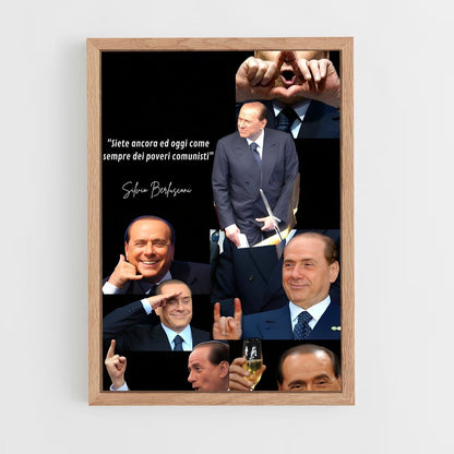 ap-silvio berlusconi-2 cadre Bois clair