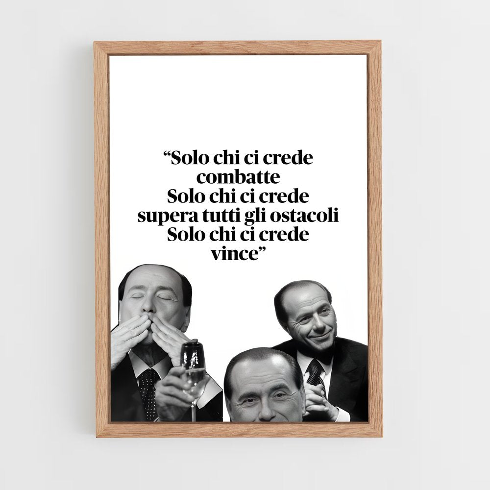 ap-silvio berlusconi-3 cadre Bois clair