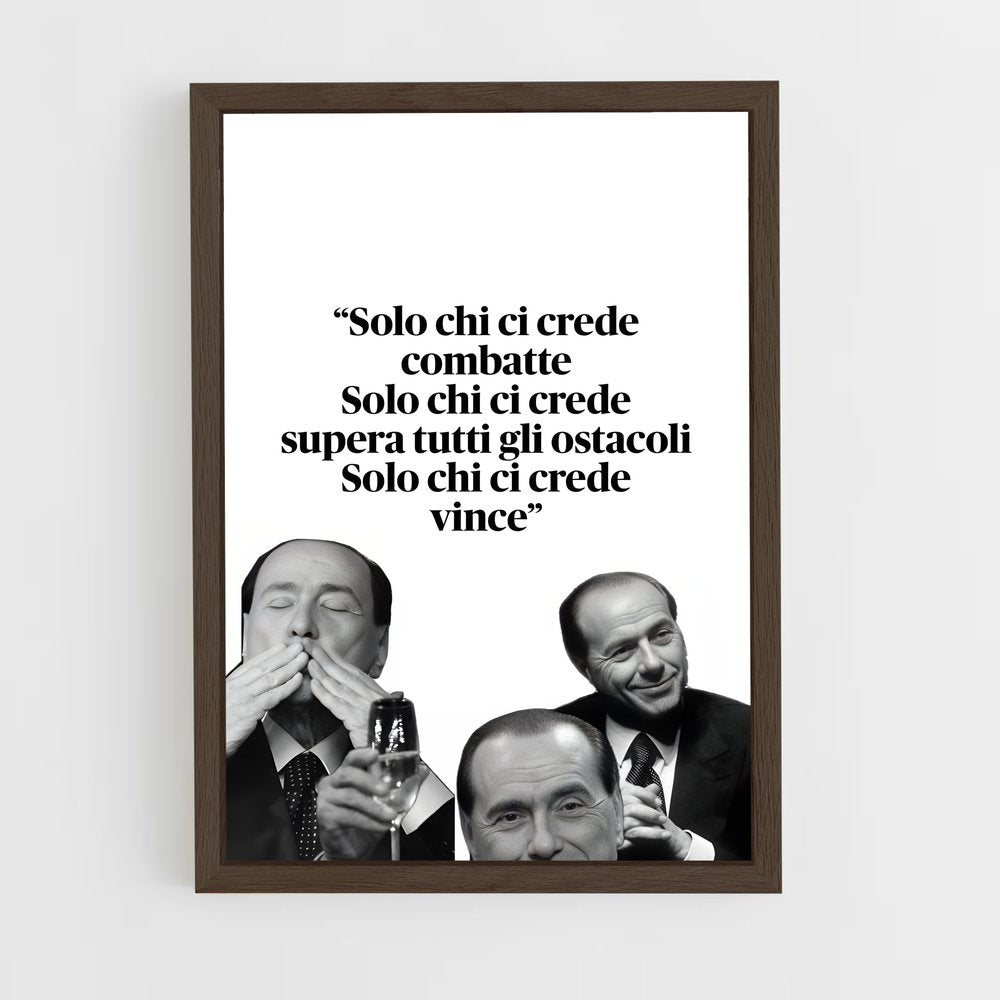 ap-silvio berlusconi-3 cadre Bois foncé