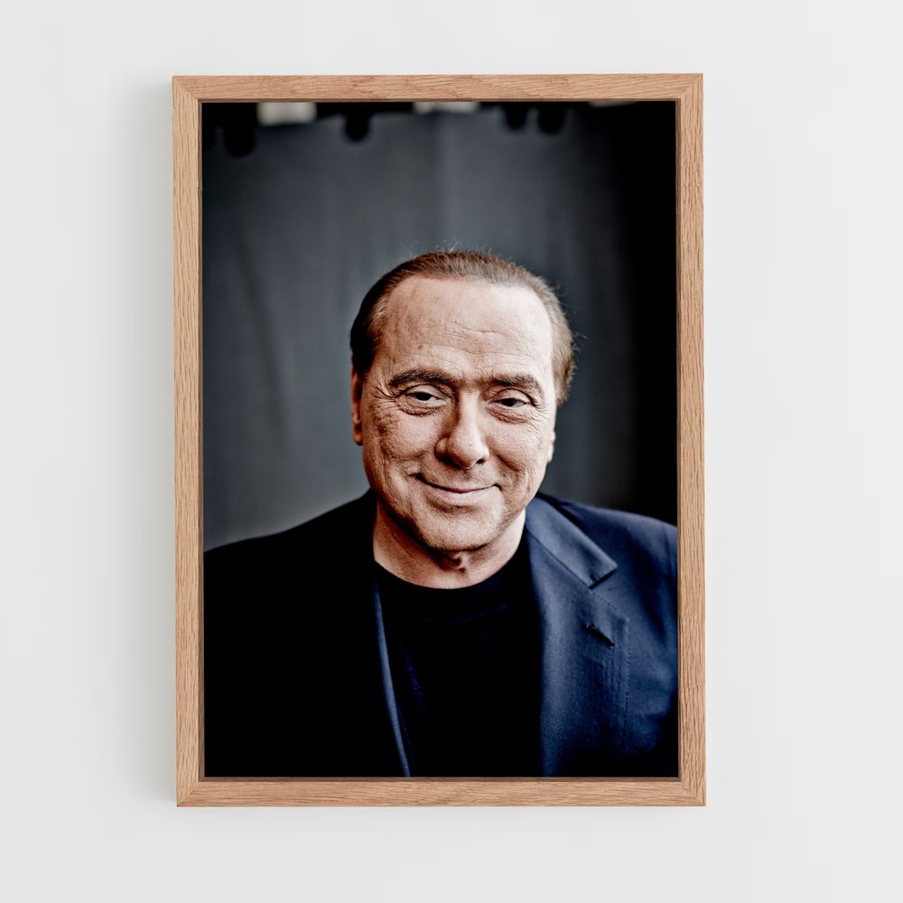 ap-silvio berlusconi-4 cadre Bois clair