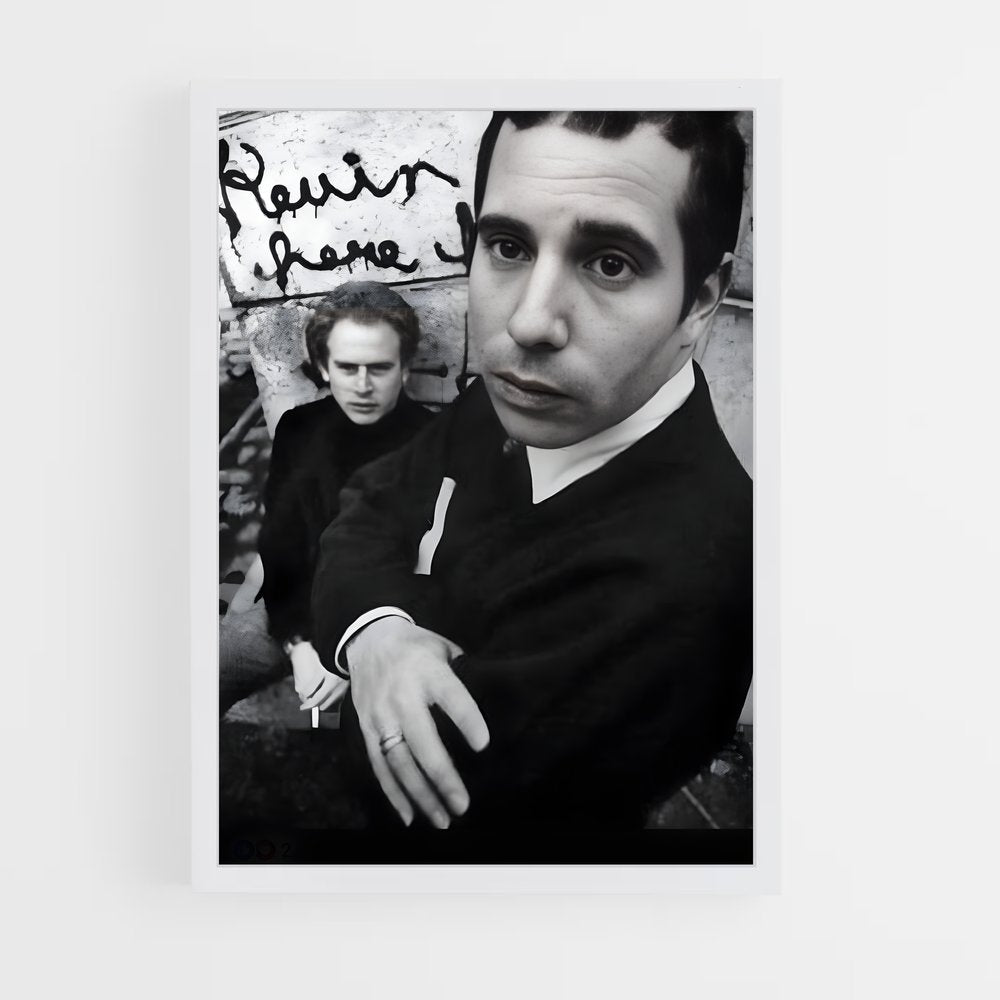 ap-simon and garfunkel-3 cadre Blanc