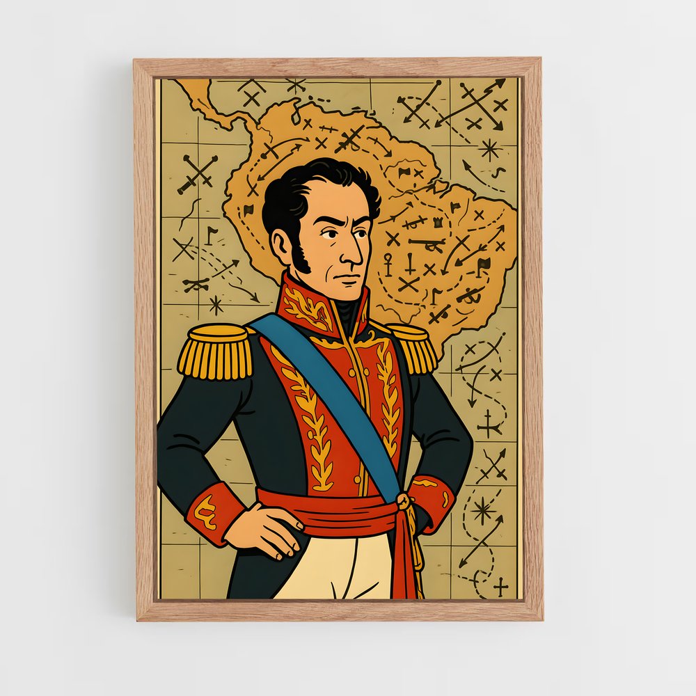 ap-simon bolivar-3 cadre Bois clair