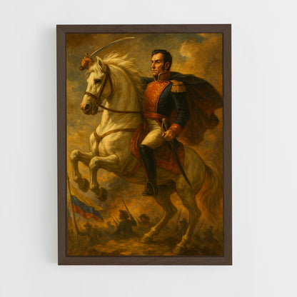 ap-simon bolivar-4 cadre Bois foncé
