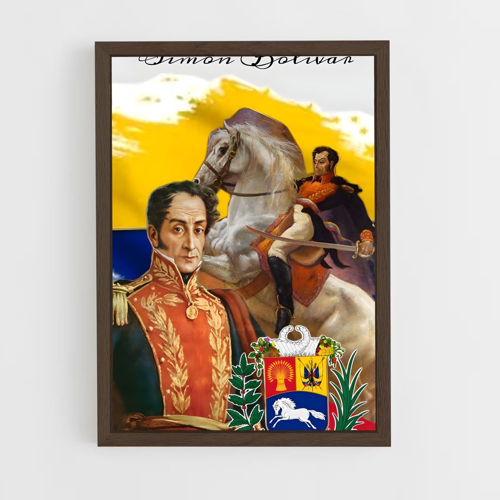 ap-simon bolivar-5 cadre Bois foncé