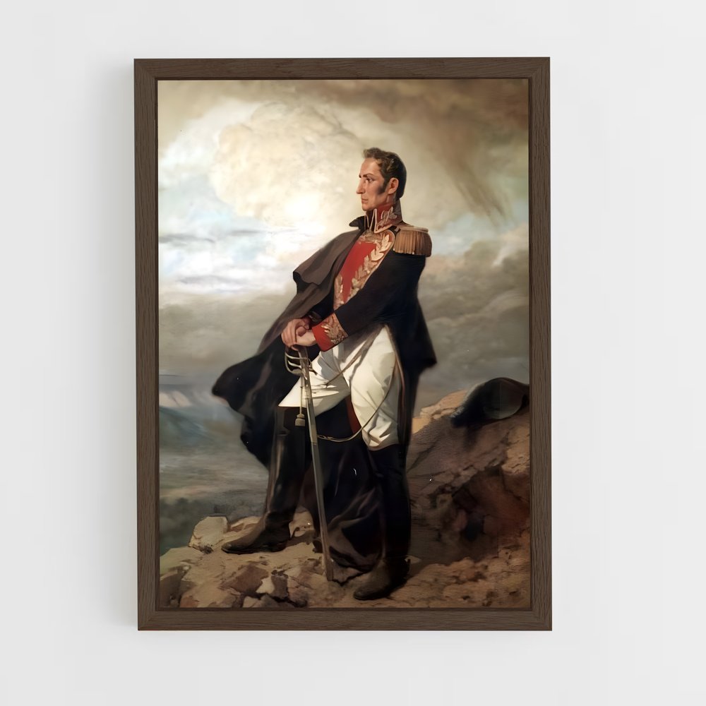 ap-simon bolivar-6 cadre Bois foncé