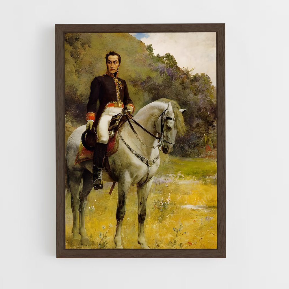 ap-simon bolivar-9 cadre Bois foncé