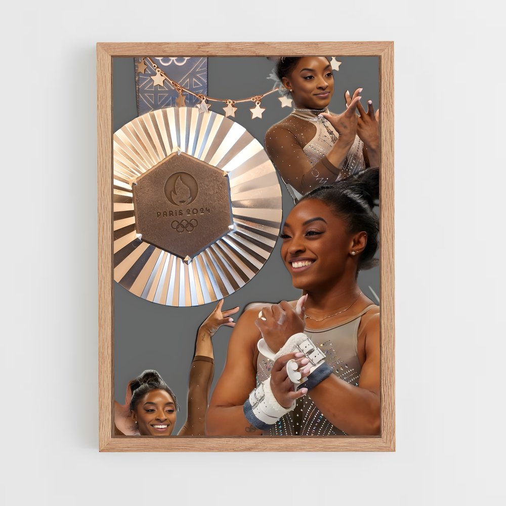 ap-simone biles-1 cadre Bois clair