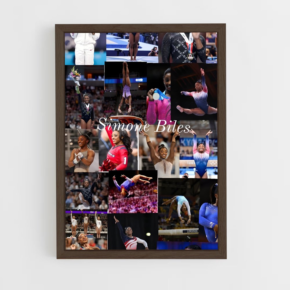 ap-simone biles-4 cadre Bois foncé