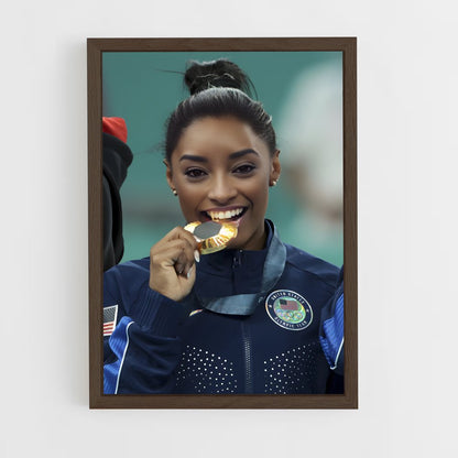ap-simone biles-8 cadre Bois foncé