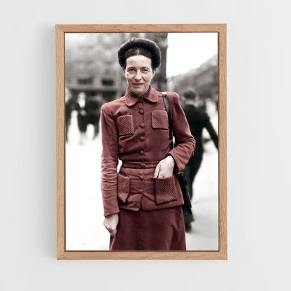 ap-simone de beauvoir-4 cadre Bois clair