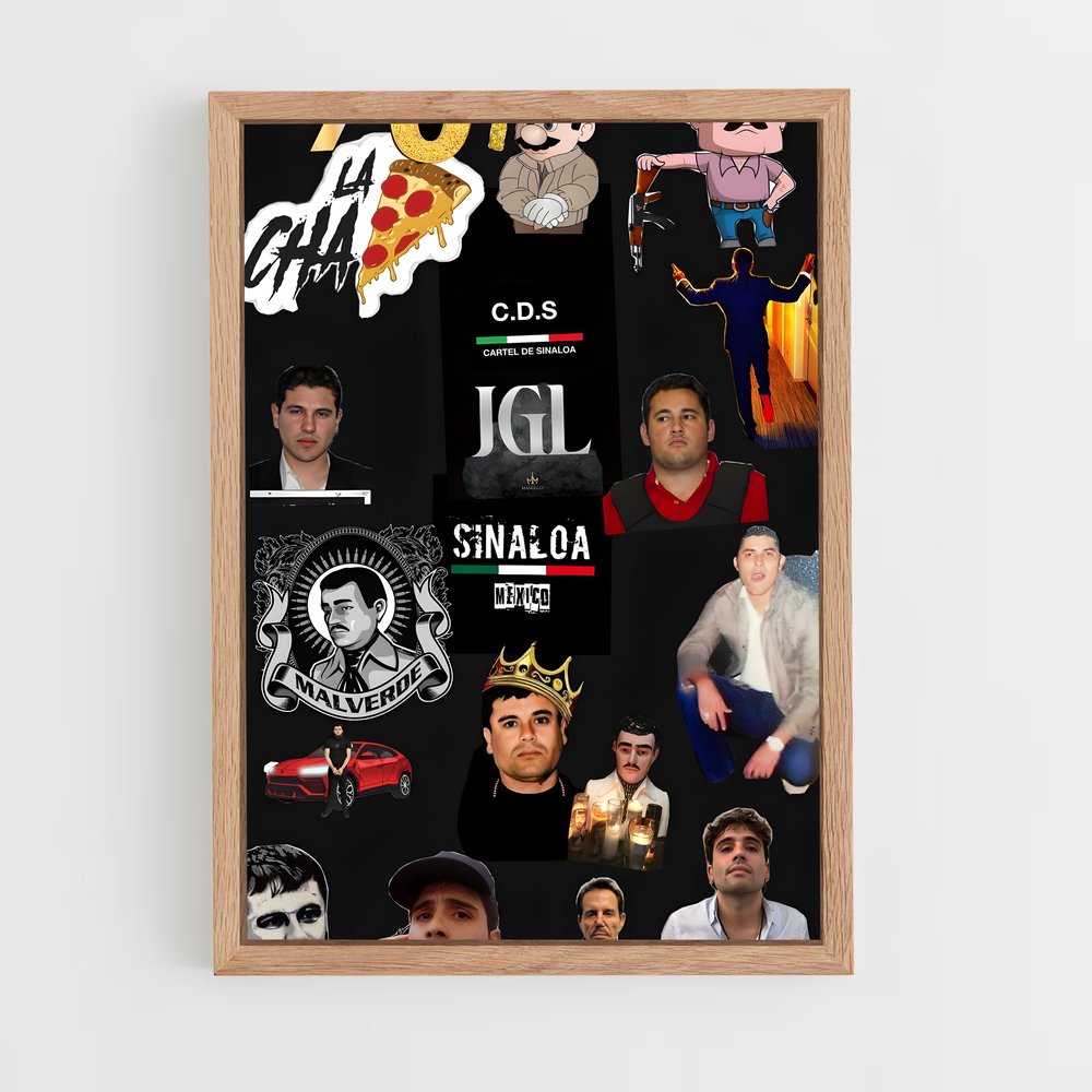ap-sinaloa cartel-2 cadre Bois clair