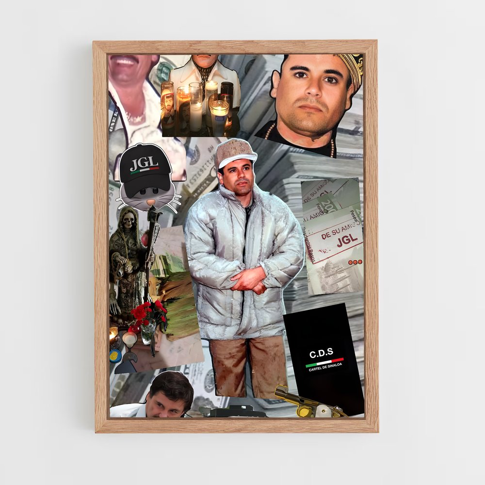 ap-sinaloa cartel-5 cadre Bois clair