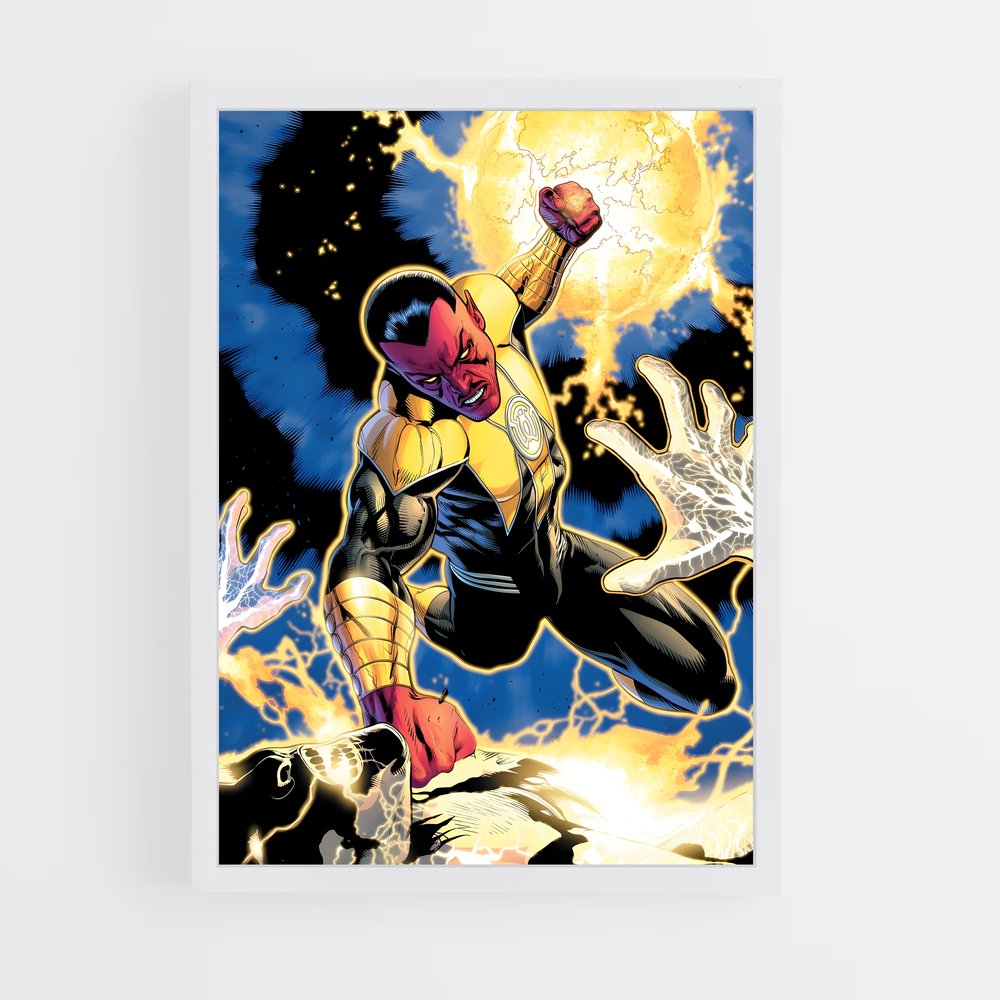 ap-sinestro green lantern-1 cadre Blanc