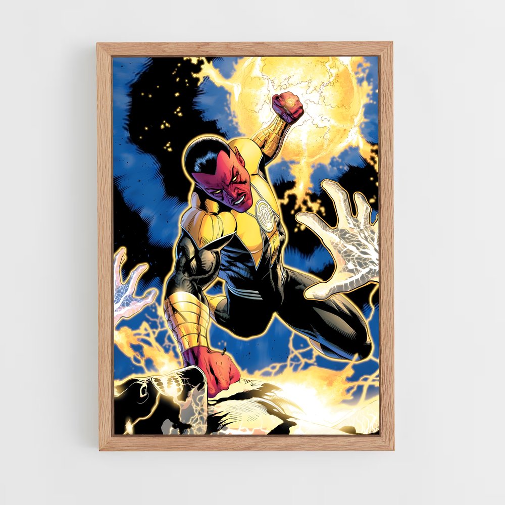 ap-sinestro green lantern-1 cadre Bois clair