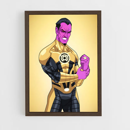 ap-sinestro green lantern-11 cadre Bois foncé