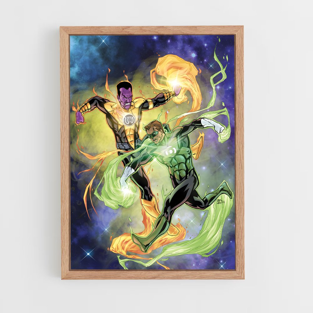 ap-sinestro green lantern-12 cadre Bois clair