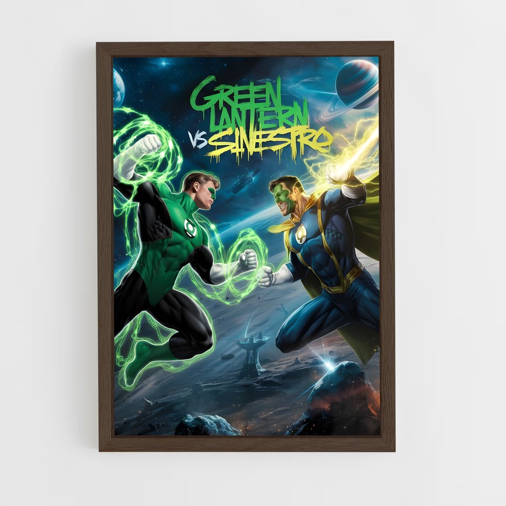 ap-sinestro green lantern-16 cadre Bois foncé