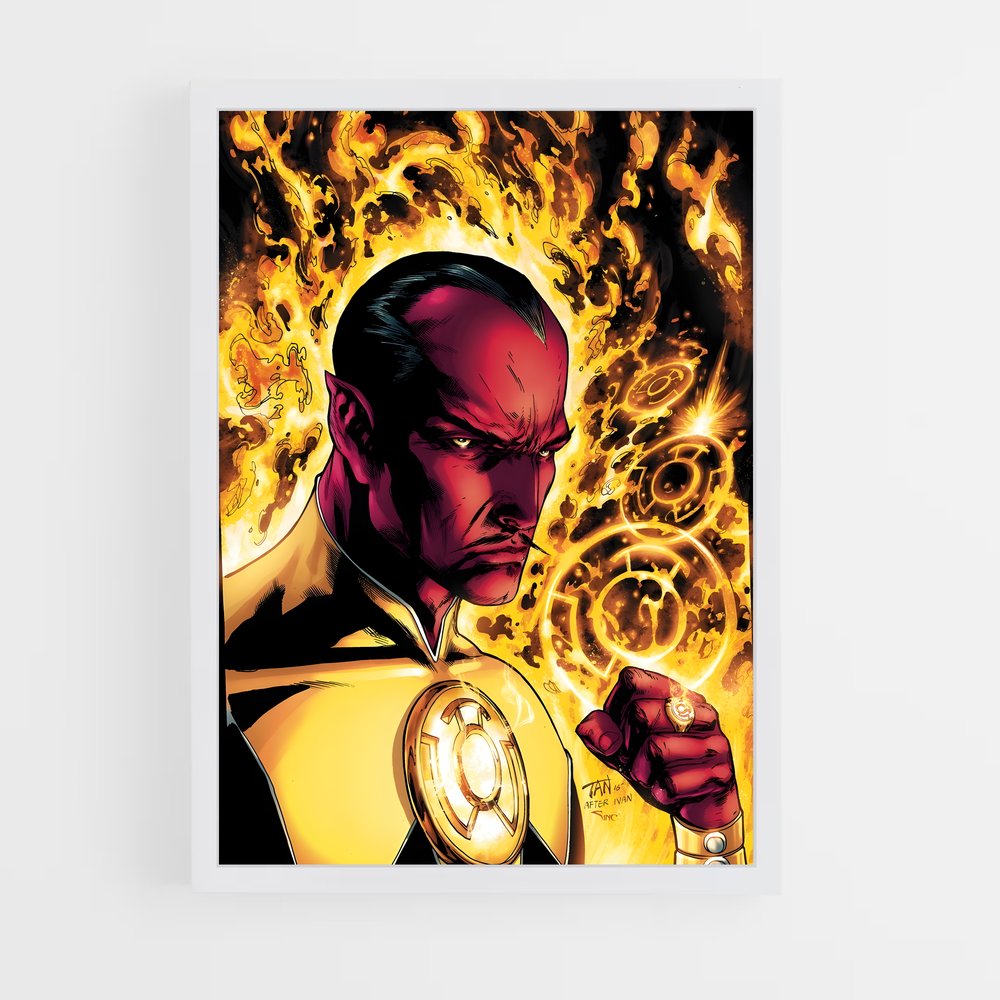 ap-sinestro green lantern-2 cadre Blanc