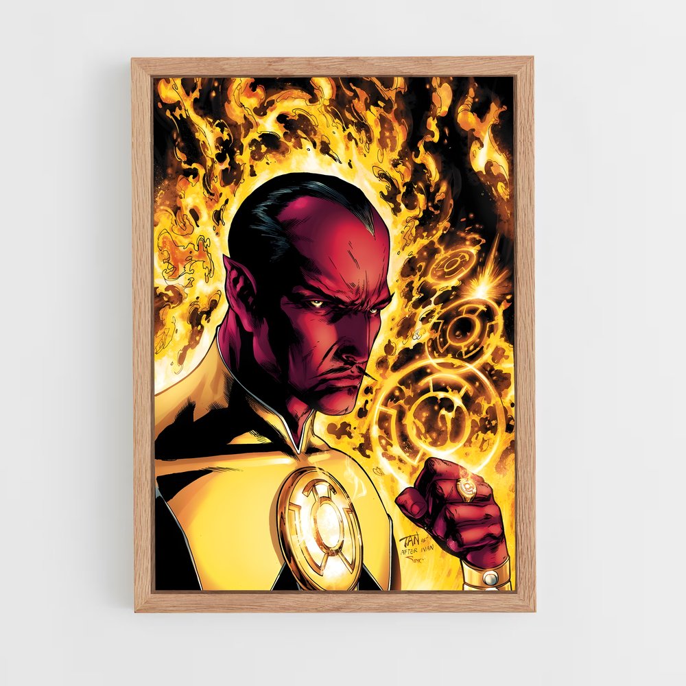 ap-sinestro green lantern-2 cadre Bois clair
