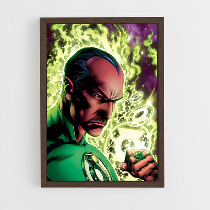 ap-sinestro green lantern-3 cadre Bois foncé