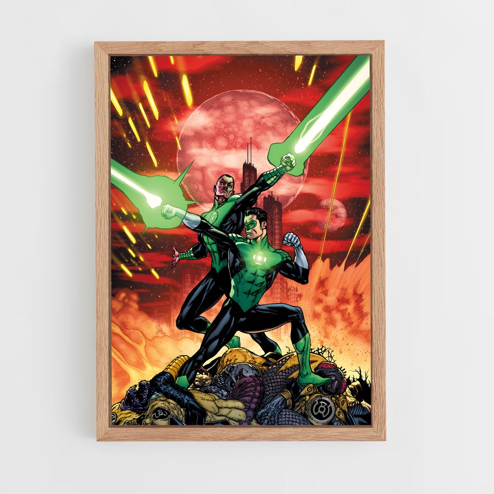 ap-sinestro green lantern-4 cadre Bois clair