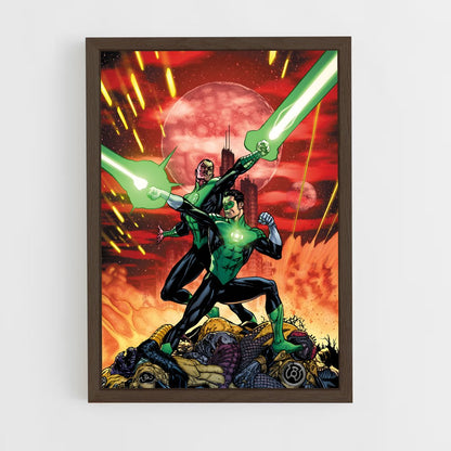 ap-sinestro green lantern-4 cadre Bois foncé
