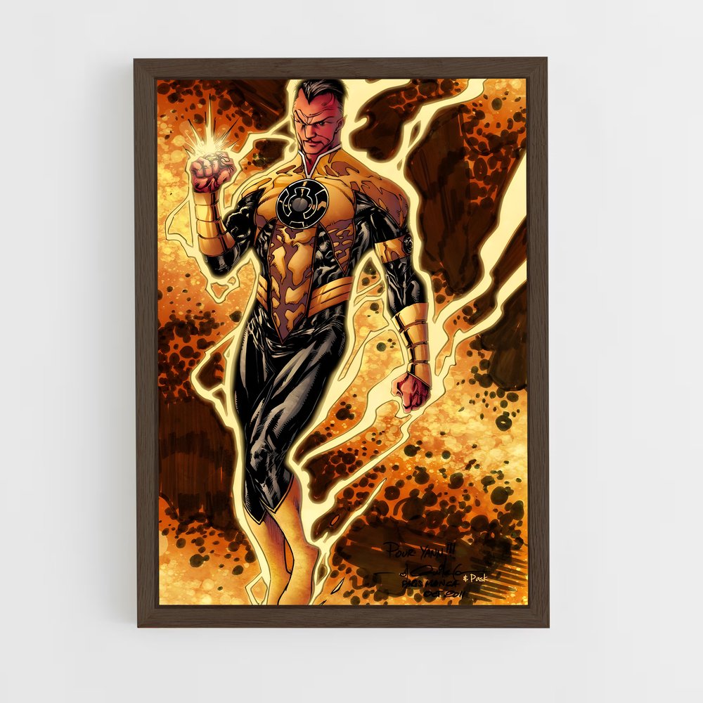 ap-sinestro green lantern-6 cadre Bois foncé