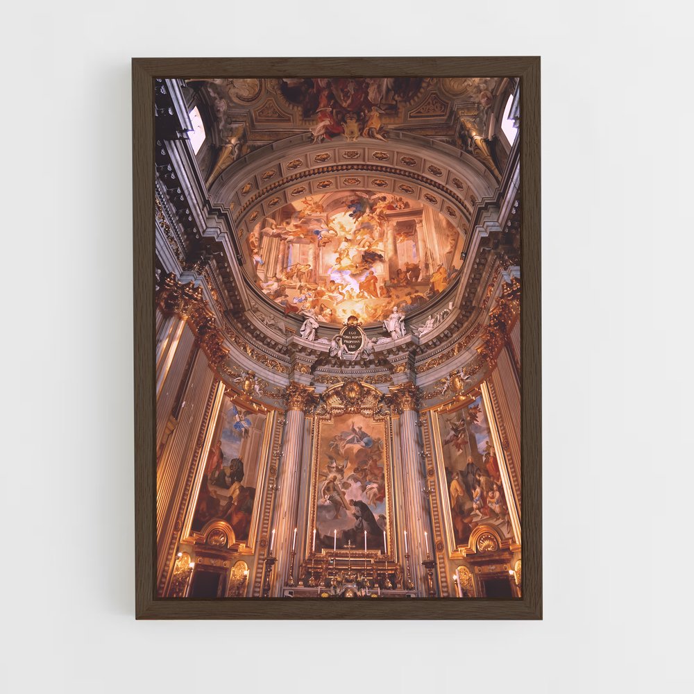 ap-sistine chapel-3 cadre Bois foncé