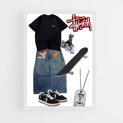 ap-skateboard fashion-9 cadre Blanc