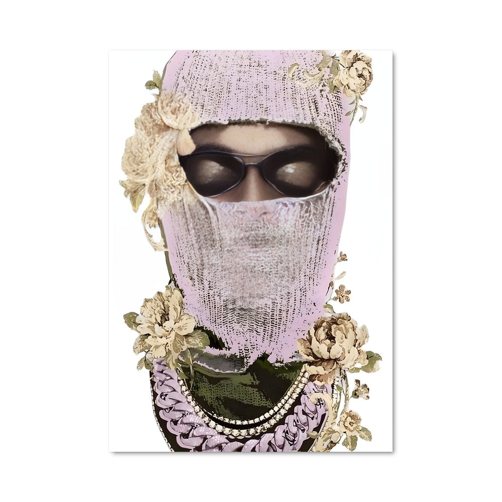 Poster Floral Masked Vibes