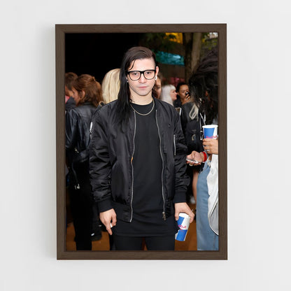 ap-skrillex-3 cadre Bois foncé