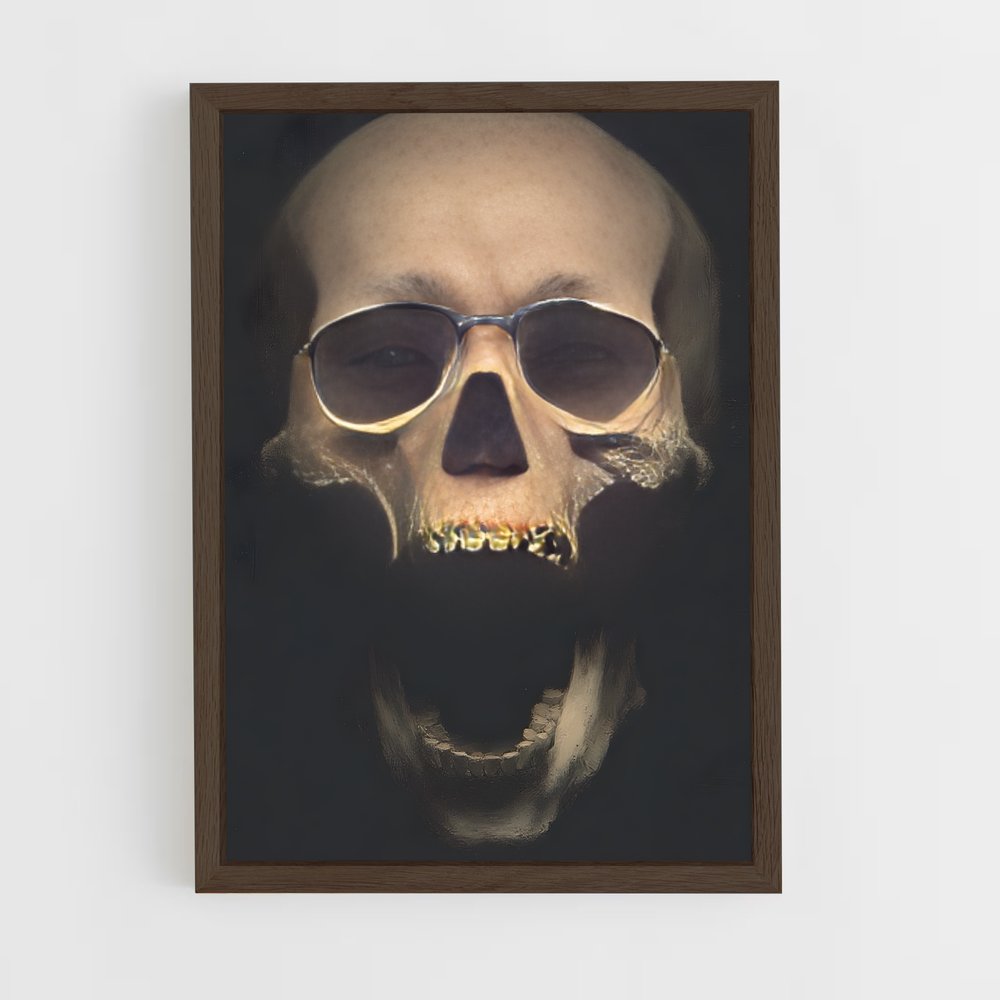ap-skull-3 cadre Bois foncé