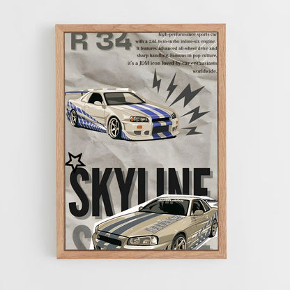 ap-skyline gt-r r32-2 cadre Bois clair