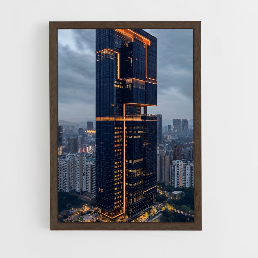 ap-skyscrapers-9 cadre Bois foncé