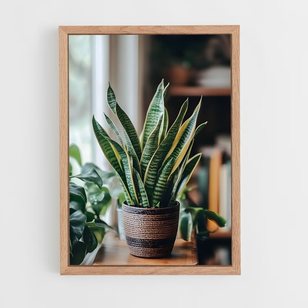 ap-snake plant-1 cadre Bois clair