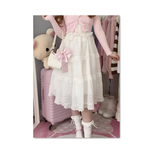 Poster Petite Fille en Rose