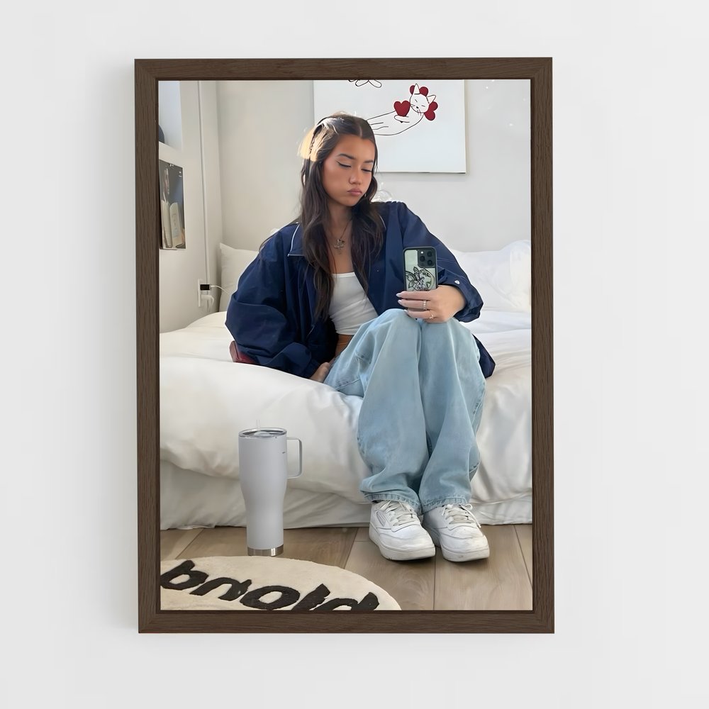 ap-soft girl-1 cadre Bois foncé