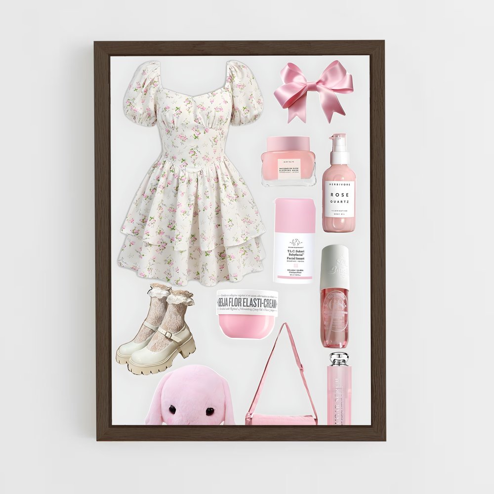 ap-soft girl-10 cadre Bois foncé